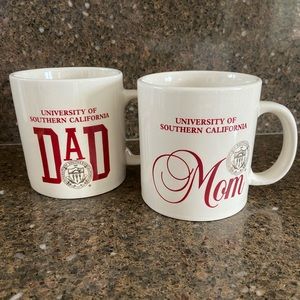 USC University of Southern California Mom & Dad Coffee Mugs (sold as pair)